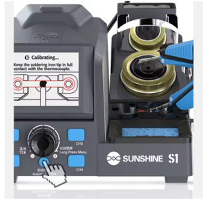 SUNSHINE <span class=keywords><strong>S1</strong></span> intelligente di precisione stazione di saldatura pinzette di rilavorazione stazione Auto sonno 4 canale preimpostato 2 pz C120-SK punte - Product Image 3