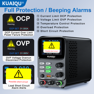 Kuaiqu SPPS-K3010แหล่งจ่ายไฟ DC <span class=keywords><strong>30V</strong></span> <span class=keywords><strong>10A</strong></span> DC สีเต็มจอแอลซีดีพาวเวอร์ซัพพลายควบคุมแรงดันไฟฟ้าจอแสดงผลแบบโค้ง - Product Image 5