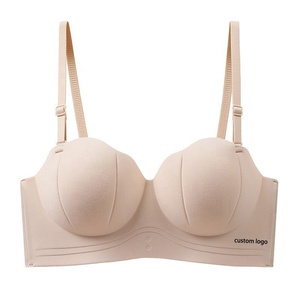 Sujetador de una pieza sin costuras para mujer, lencería de lujo de corte fino, top con realce para busto pequeño, soporte anticaída, logotipo personalizado - Product Image 3