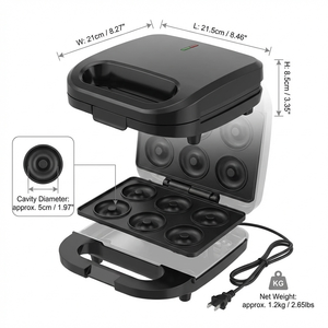 Máquina para Hacer Donuts Multifuncional de Alta Eficiencia, 750W, 6 Cavidades, Comercial, para Hoteles y Supermercados, Apta para <span class=keywords><strong>Niños</strong></span> - Product Image 6