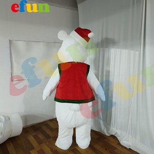 Efun quantité minimale de commande 1 PC Costume Cosplay <span class=keywords><strong>Ours</strong></span> Publicité Personnalisé Bon Marché Adultes Costume Mascotte <span class=keywords><strong>Ours</strong></span> Blanc à Vendre - Product Image 3
