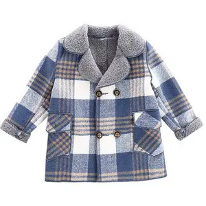 Chaqueta vaquera de forro polar unisex para niños y niñas, abrigo suave de invierno, para exteriores