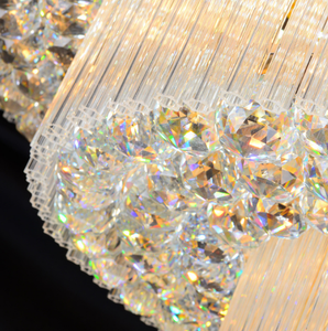 Lustre d'Éclairage d'Ingénierie Hôtelière Rond de Luxe en Cristal K9, Plafonniers Encastrés pour Salon - Product Image 5