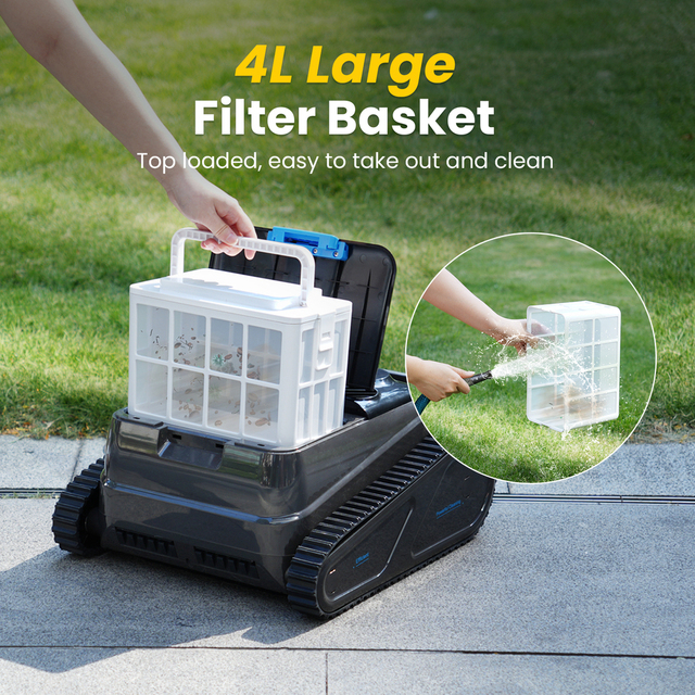 Full Coverage Automatic Pool Cleaner Robot with AI Intelligent App Pool Suction Machine Wall Climbing Pool Cleaner