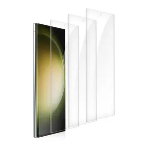 Protetor de tela de vidro temperado curvado EDGE HD transparente anti-riscos anti-explosão para Samsung S22 Ultra S23 Ultra