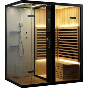 حمام بخار بالأشعة تحت الحمراء البعيدة صيني الصنع مع دش مدمج بقوة 6 كيلو واط للصالات الرياضية، بيع مباشر من المصنع - Product Image 4