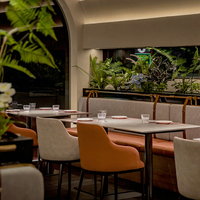 Designs de mobilier de café de luxe, style moderne, canapés de restaurant, banquettes, ensemble de table et de chaises de café moderne, projet commercial