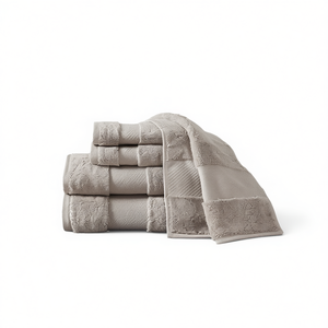 Ensemble de serviettes de bain en coton jacquard Db, 6 pièces, douces, pour usage domestique, rectangulaires, couleur unie, serviettes pour adultes - Product Image 1