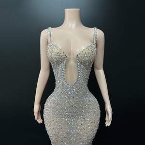 Abito da ballo Novance Y5490 con scollo a V 2026, abito da damigella a <span class=keywords><strong>sirena</strong></span> con strass, abito da sera di lusso per <span class=keywords><strong>donna</strong></span> - Product Image 5