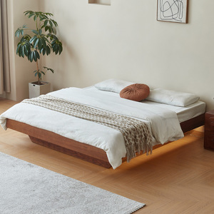 Minimalist Modern Tatami <b>Floor</b> Standing <b>Bed</b> With Storage Box <b>Frame</b> Structure Solid Wood <b>Bed</b> For Children And Adults - Product Image 3