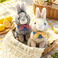 Peluche Lapin Réaliste en Gros, Jouet en Peluche Doux et Moelleux, Lapin Assis Réaliste, Poupée en Peluche pour Enfants, Cadeau Apaisant pour le Sommeil, Décoration Maison
