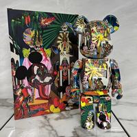 Vente en gros de figurines Bearbrick 400% en ABS, emballage en boîte colorée, figurine de collection en ABS, artisanat Bearbrick 400