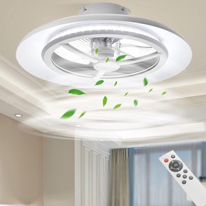 Iluminación moderna para dormitorio, ventilador de techo con luces, con <span class=keywords><strong>Control</strong></span> remoto inteligente, ahorro de energía, <span class=keywords><strong>Rgb</strong></span>, 220 voltios - Product Image 1