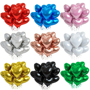 Ballon à hélium en forme de coeur de 18 pouces finition métallique pour mariage Saint Valentin cadeau de mariage <span class=keywords><strong>Halloween</strong></span> fête des mères - Product Image 3
