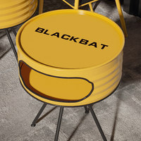 Ensemble table et chaises en forme de baril d'huile, mobilier industriel en métal pour pub, café, restaurant