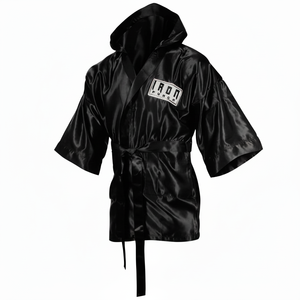 Logotipo personalizado 3/4 Longitud Equipo de seguridad deportiva Bata de satén de plástico duradero para boxeo - Product Image 1