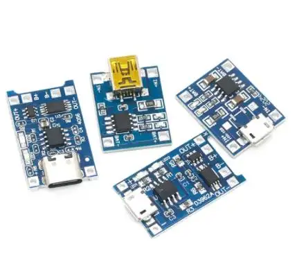 Tp4056 Tc4056 5V 1A Type-c Micro Usb 18650 Lithium Battery Charging Board With Protection Charger Module For Arduino Diy Kit