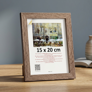 Cadre photo en bois personnalisable Jinn Home 30x40CM, imprimé UV, écologique, avec passe-partout, décoration de table, incassable et durable - Product Image 3