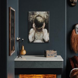 Vampiro gótico personalizado oscuro romance retrato lienzo pinturas y artes de pared decoración del hogar espeluznante Halloween pared arte impresión - Product Image 4