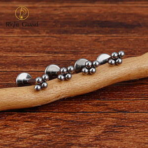 Piercing Labret para Labio, Titanio ASTM F136, 16G, <span class=keywords><strong>Mini</strong></span>, con 4 Cuentas, para Tragus, Cartílago, Hélix, Concha, Oreja, Nariz - Product Image 4