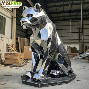 Nuove Statue di Animali in Acciaio Inossidabile, Decorazione per la Casa, Scultura di <span class=keywords><strong>Pantera</strong></span> <span class=keywords><strong>Nera</strong></span> in Vendita - Product Image 6