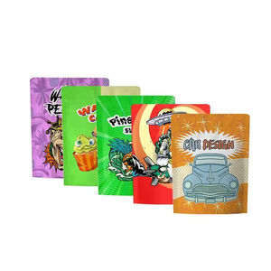 Bolsa de pie personalizada con diseño impreso de 3.5 pulgadas con cierre de seguridad, a prueba de olores, de plástico Mylar para galletas - Product Image 5