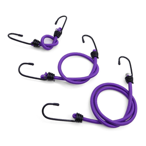 Ithal kauçuk lateks 6mm elastik ayarlanabilir kauçuk Bungee kordon bagaj askıları Bungee kordon ile Metal plastik kaplı kancalar - Product Image 3