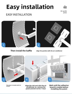 2024 facile à installer ABS maison fenêtre climatisation plaque de guidage <span class=keywords><strong>sortie</strong></span> Anti-Direct soufflant pare-brise pour pièces de conditionneur - Product Image 6