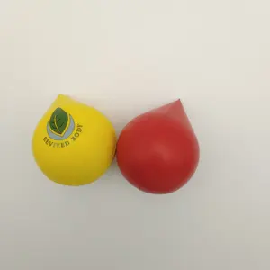 Goedkope Promotionele Waterdruppelvorm Stressbal Pu Schuim Aangepaste Logo Vorm Groothandel Hot Selling Speelgoed