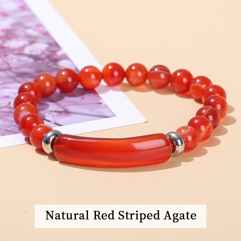 Natural Red Striped Agate