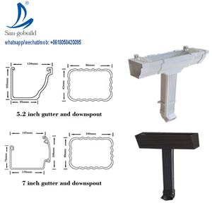 Chine usine PVC <span class=keywords><strong>collecteur</strong></span> d'<span class=keywords><strong>eau</strong></span> <span class=keywords><strong>de</strong></span> <span class=keywords><strong>pluie</strong></span> gouttière en feuilles <span class=keywords><strong>de</strong></span> toiture avec des accessoires <span class=keywords><strong>de</strong></span> haute qualité 5.2 pouces 7 pouces - Product Image 2