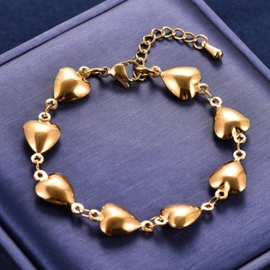 Pulsera de Cadena de Eslabones de Acero Inoxidable de 9.5mm con Corazón, Linda y Elegante, para Mujer, Niña, Tobillera, Joyería de Metal para Playa, Regalo de Verano - Product Image 1
