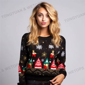 Vêtements personnalisés Tricot <span class=keywords><strong>Pull</strong></span> <span class=keywords><strong>de</strong></span> Noël pour femmes Motif familial Jacquard <span class=keywords><strong>Pull</strong></span> du Nouvel An <span class=keywords><strong>Pull</strong></span> <span class=keywords><strong>de</strong></span> Noël moche <span class=keywords><strong>Pull</strong></span> Grinchs - Product Image 2