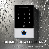 Sistema de Control de Acceso Biométrico para Puerta WIFI TUYA con Huella Dactilar y Teclado, Controlador de Acceso RFID Impermeable