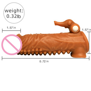 Manchon vibrant réutilisable pour l'agrandissement du pénis masculin, extenseur de pénis, manchon d'amélioration de l'érection, produit sexuel pour adultes - Product Image 4