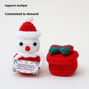 ผ้าถักโครเชต์สำหรับตุ๊กตาและผ้าพันคอผืนเล็กลายกวางเรนเดียร์โครเชต์สำหรับเทศกาลคริสต์มาส - Product Image 3