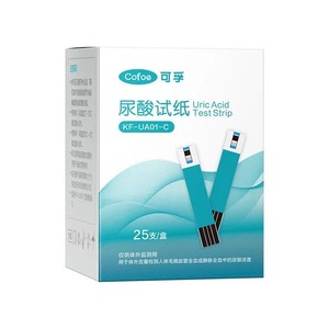 Testeur d'acide urique Cofoe KF-UA01-C, affichage numérique, kit de diagnostic de la goutte pour usage domestique, 25 bandelettes de test incluses - Product Image 2