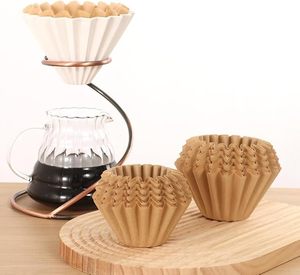 Filtres à café extra-larges pour 8 à 12 tasses, panier de filtration pour cafetières commerciales et domestiques, non blanchis, naturels - Product Image 1