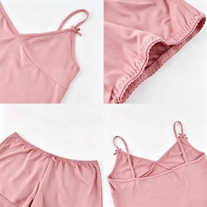 <span class=keywords><strong>Ensemble</strong></span> de vêtements de nuit en coton avec dentelle personnalisée OEM ODM, robe de nuit, haut et short <span class=keywords><strong>pour</strong></span> femmes, <span class=keywords><strong>pantalon</strong></span> long, <span class=keywords><strong>ensemble</strong></span> de pyjama doux en deux pièces - Product Image 2