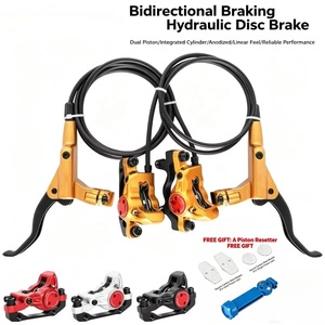 Conjunto de Freio a Disco Hidráulico HB875 MTB 2 Pistões 800/1400mm Caliper Dianteiro e Traseiro em Alumínio 6061 para Bicicleta Preto Vermelho Azul - Product Image 5