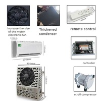 Système de climatisation vertical intelligent en acier inoxydable, télécommandé, électrique, 24 volts, pour camion, 12 volts