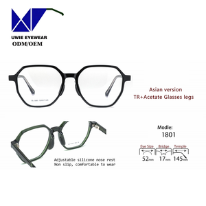 Gafas <span class=keywords><strong>de</strong></span> Lectura Unisex con Montura Completa, Diseño Clásico Abstracto, <span class=keywords><strong>Lentes</strong></span> Cómodas, Modelo UWIE1801, Talla 52-17-145, <span class=keywords><strong>para</strong></span> Todo Tipo <span class=keywords><strong>de</strong></span> Rostro - Product Image 2