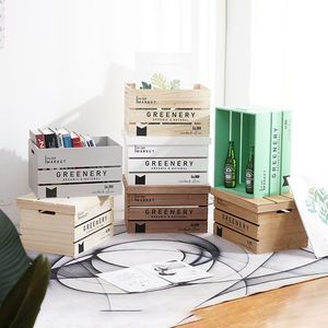 Wooden Storage Boxes Rectangle 20-35L Solid Wood Home Decor Display <b>Crates</b> - Product Image 1