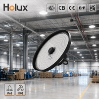 Lámpara LED High Bay UFO de 100W, 120W, 150W, con Lente de PC Liteon 5050, 4000K, 200 lm por W, IP65, IK08, Garantía de 7 Años, desde Almacén en Alemania