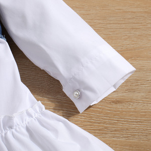 Abito da ragazza primavera/estate in Denim canotta in due pezzi Set camicia geometrica con colletto a Polo <span class=keywords><strong>per</strong></span> bambini - Product Image 5