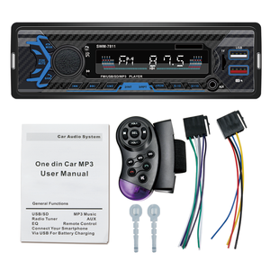 <span class=keywords><strong>Radio</strong></span> de <span class=keywords><strong>Coche</strong></span> Universal de 1 Din con Reproductor MP3, Control Remoto en el Volante, FM, SD, AUX, Bluetooth - Product Image 6
