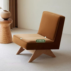 Sillón de Descanso de Madera de Roble Macizo de Lujo con Reposapiés, Sillón Ergonómico Moderno para Sala de Estar, Dormitorio, Hotel - Product Image 2