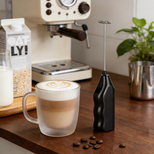 Espumador de Leche Portátil Ecológico de ABS y Acero Inoxidable con Batidor para Mezclar Bebidas, Espumador de Café para Uso en la Cocina - Product Image 1
