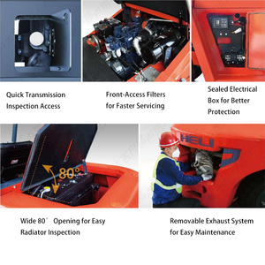 รถยกดีเซล 8 ตัน รุ่น CPC80 พร้อมเกียร์ เครื่องยนต์ และลูกปืนด้านซ้าย รับน้ำหนักได้ 8000 กก. รถยกแบบเครื่องยนต์สันดาปภายใน - Product Image 5