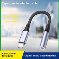 Adaptador de Audio tipo C de 3,5mm, convertidor de USB-C, cable de conexión de auriculares de decodificación Digital DAC para teléfono móvil, portátil, nueva condición